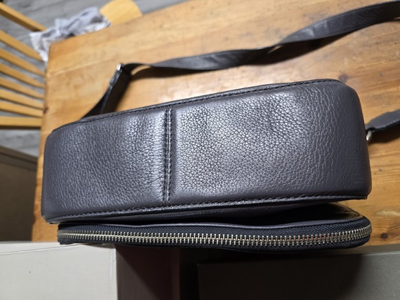 Marc Jacobs Gotham Pebbled Leather Crossbody Bag-Charcoal Gray - Picture 6 of 13